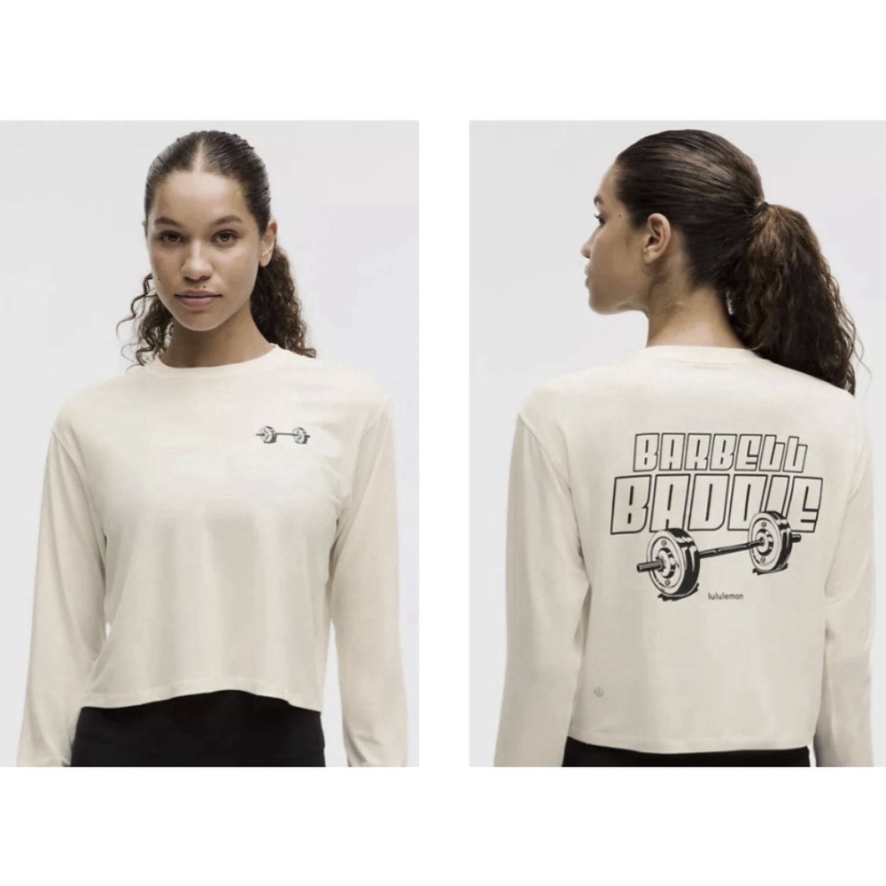 NWT Lululemon Barbell Baddie Long Sleeve Shirt Size 8 Jersey Training